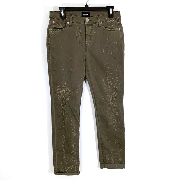 HUDSON Women's Riley Luxe Crop Raw Hem Jeans - Relaxed Boyfriend Fit, 9" Rise, 26" Inseam - View #3